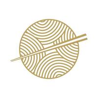 guld nudel logotyp vektor