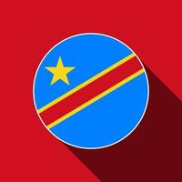 Land Demokratische Republik Kongo. Flagge der demokratischen Republik Kongo. Vektor-Illustration. vektor