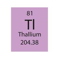 Thallium-Symbol. chemisches Element des Periodensystems. Vektor-Illustration. vektor