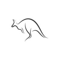 Känguru-Symbol-Logo-Design-Illustrationsvorlage vektor