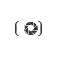 kamera ikon logotyp design illustration mall vektor