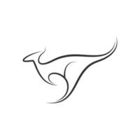 känguru ikon logotyp design illustration mall vektor