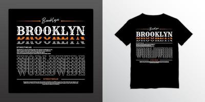 Brooklyn-Schreibdesign, geeignet für den Siebdruck von T-Shirts, Kleidung, Jacken und anderen vektor