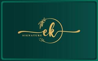 handstil signatur logotyp design isolerade blomma vektor