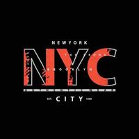 new york brooklyn typografi vektor t-shirt design