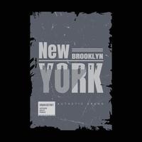 New York Brooklyn T-Shirt und Bekleidungsdesign vektor