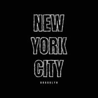 New York Brooklyn Typografie-Vektor-T-Shirt-Design vektor