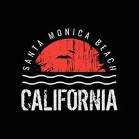 kalifornische strandillustrationstypografie. perfekt für T-Shirt-Design vektor