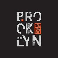 new york brooklyn typografi vektor t-shirt design