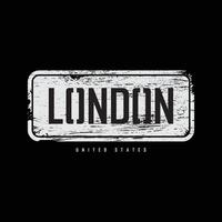 london t-shirt und bekleidungsdesign vektor