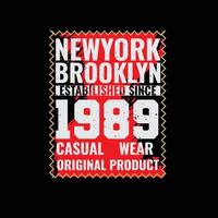new york brooklyn typografi vektor t-shirt design