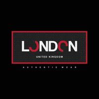 london t-shirt und bekleidungsdesign vektor