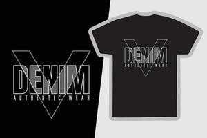 Denim-T-Shirt und Bekleidungsdesign vektor
