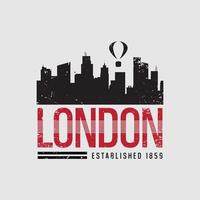 london t-shirt und bekleidungsdesign vektor