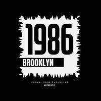 New York Brooklyn Typografie T-Shirt und Bekleidungsdesign vektor