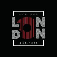 london t-shirt och kläddesign vektor