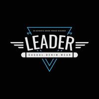 Leader-Typografie-Vektor-T-Shirt-Design vektor