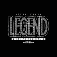 legend t-shirt och kläder design vektor