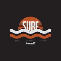 surfa stranden illustration typografi. perfekt för t-shirtdesign vektor