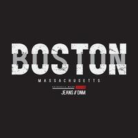 Boston-Typografie-Vektor-T-Shirt-Design vektor