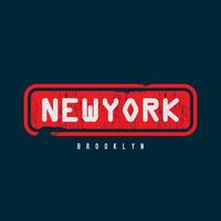 new york brooklyn t-shirt och kläddesign vektor