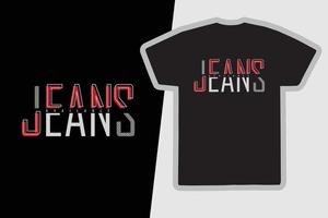 Jeans-T-Shirt und Bekleidungsdesign vektor