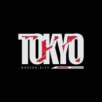 tokio t-shirt und bekleidungsdesign vektor