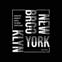 New York Brooklyn Typografie-Vektor-T-Shirt-Design vektor