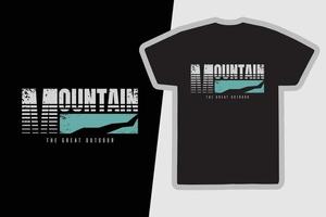 berg t-shirt och kläder design vektor