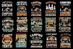 camping t-shirt design bunt gratis, camping vektor element gratis, camp tshirt design gratis