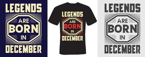 legends är födda i november t-shirt design för december vektor