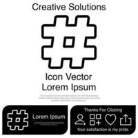 hashtags ikon eps 10 vektor