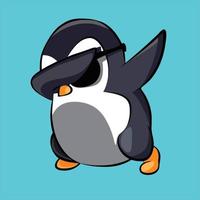 söt pingvin rolig tecknad vektor gratis