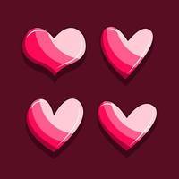 kärlek ikon hjärtan. designelement för alla hjärtans dag 01 vektorillustration gratis nedladdning vektor