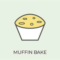 trendige Muffin-Konzepte vektor