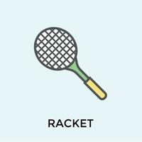 trendiga racketkoncept vektor