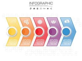 business infographic tidslinje mall färgglada steg, processer, delar, alternativ. vektor illustration.