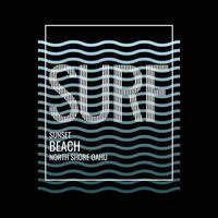 surfa stranden illustration typografi. perfekt för t-shirtdesign vektor
