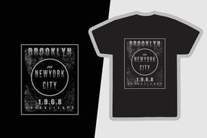 New York Brooklyn Typografie-Vektor-T-Shirt-Design vektor