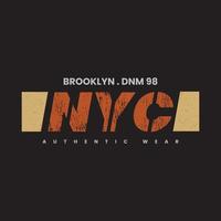 new york brooklyn typografi vektor t-shirt design