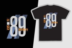 new york brooklyn typografi vektor t-shirt design