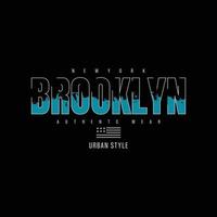 new york brooklyn typografi vektor t-shirt design