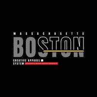 Boston T-Shirt und Bekleidungsdesign vektor