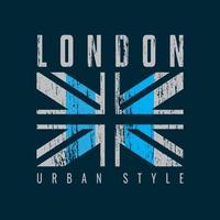 london t-shirt och kläddesign vektor