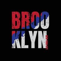 Brooklyn T-Shirt und Bekleidungsdesign vektor