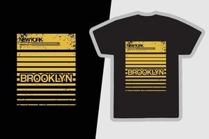 Brooklyn-Illustrationstypografie-T-Shirt Entwurf vektor