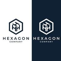 logotyp låda hexagon eller kub och teknologi hexagon logotyp kreativ enkel logotyp. genom att använda modern mall vektor illustration redigering.