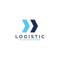 logistikföretagets vektorlogotyp, pilikonlogotyp, logotyp för snabb digital leverans. med enkel och enkel logotypvektorredigering. vektor