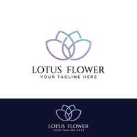 en vacker och naturligt vacker lotus spa-blomma, med en lyxig och elegant lotusblomma vektorillustration redigering, lämplig för skönhets- och kosmetiska salonger. vektor