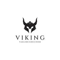 viking warrior hjälm logotyp med behornad hjälm och viking med bokstaven v. logotypen kan användas för båtar, sporter och annat. vektor